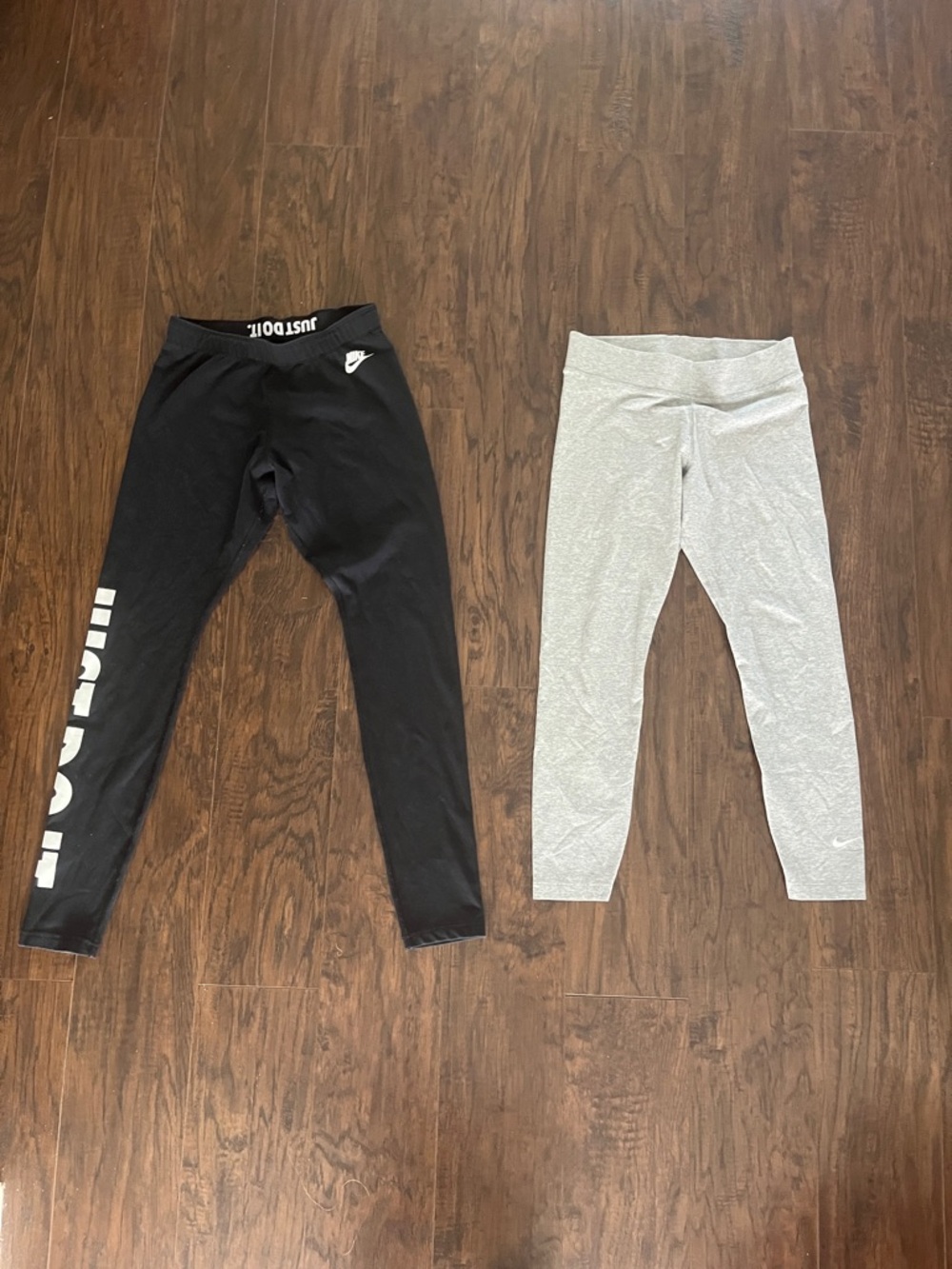 Nike Kids Black and Light Gray Leggings Set